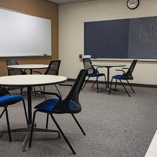 Study area of Lichty Residence Hall