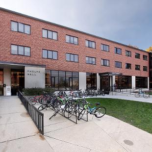 Exterior of Phelps Residence Hall from 10th Street