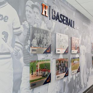 In the main hallway, historical moments and notable performances for the football, baseball and softball programs are on displayed to honor tradition and excellence