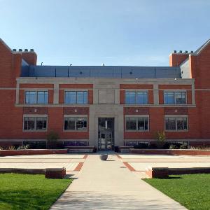 The Van Andel Plaza outside the A. Paul Schaap Science Center