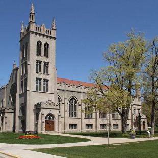 Dimnent Memorial Chapel on a spring day