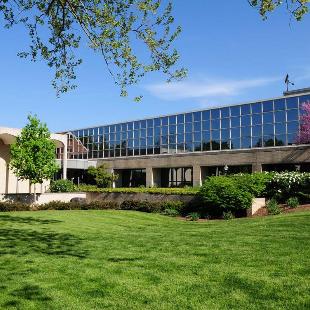 Van Zoeren Hall in the spring