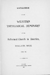 西方神学院目录:1896 - 1897年由西方神学院