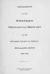 西方神学院目录:1901 - 1902年由西方神学院