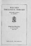 西方神学院Semi-Centennial目录:1869 - 1919年由西方神学院